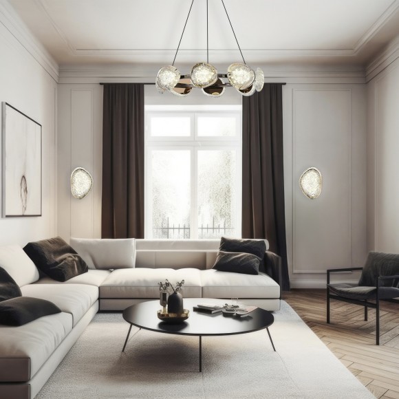 SL6018.203.64 Светильник подвесной ST-Luce Черный/Золотистый LED 1*64W 4000K ENIGMA