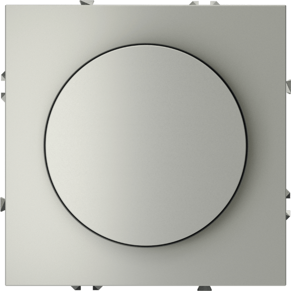 Светорегулятор встраиваемый VOLTUM S70 поворотно-нажимной 600 Вт, (сталь)