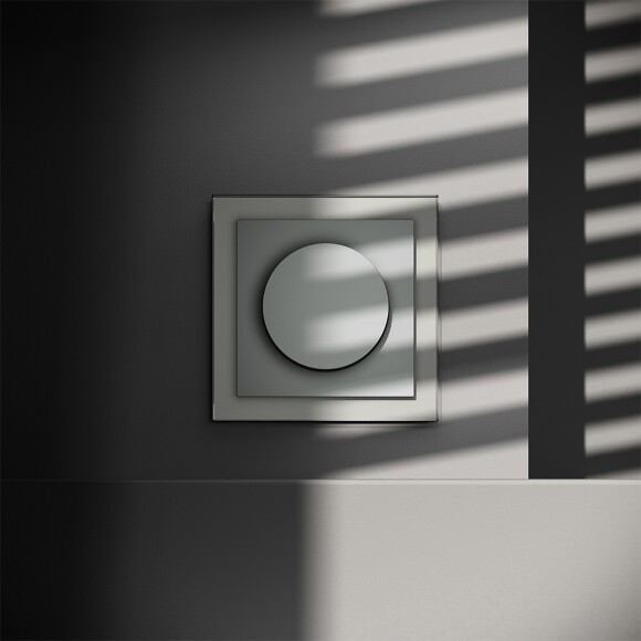 Светорегулятор встраиваемый VOLTUM S70 поворотно-нажимной 600 Вт, (сталь)