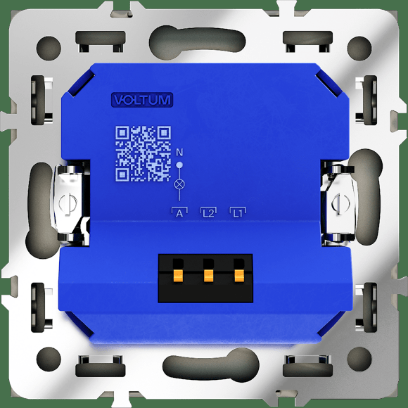 Светорегулятор встраиваемый VOLTUM S70 поворотно-нажимной 600 Вт, (сталь)