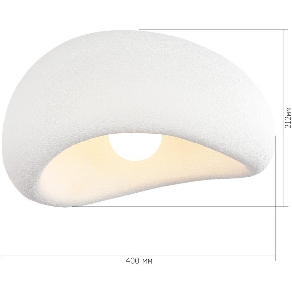 SL1522.502.01 Светильник потолочный ST-Luce белый/белый E27 1*60W WABI SABI