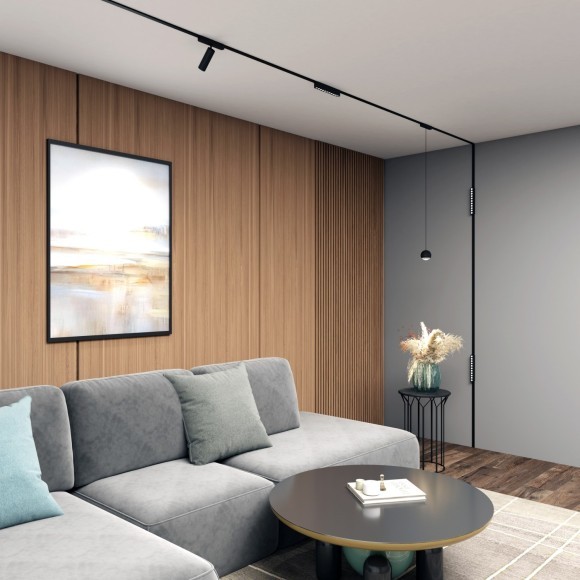 DK5305-BK Трековый магнитный светодиодный светильник Denkirs AIR 48V CRI90+ 3000К 872Лм 36° 12Вт