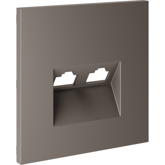 Накладка для розетки компьютерной двойной RJ45+RJ45 кат.6, S70 (капучино)