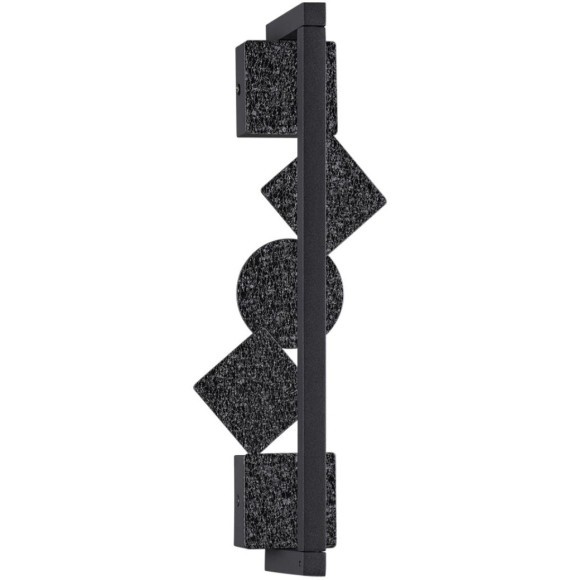 6692/7WL HIGHTECH ODL_EX24 017 Настенный светильник черный/фактура crack ice/металл/акрил поворотный на 360° IP20 LED 7W 184Лм 3000K GEOS