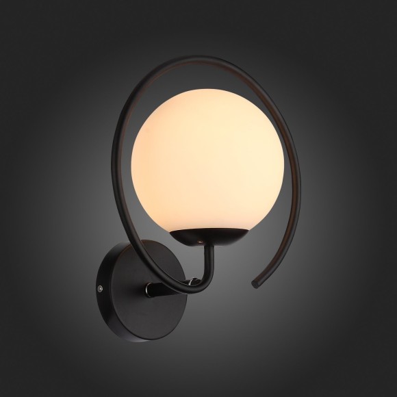 SL418.401.01 Светильник настенный Черный/Белый E27 1*60W GALIO SL418.401.01 Светильник настенный Черный/Белый E27 1*60W GALIO