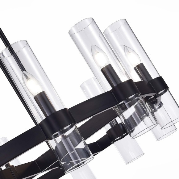 SL1237.403.12 Люстра подвесная ST-Luce Черный/Прозрачный E14 12*15W ISLA SL1237.403.12 Люстра подвесная ST-Luce Черный/Прозрачный E14 12*15W ISLA