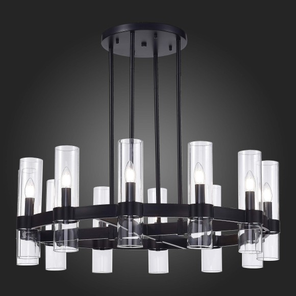 SL1237.403.12 Люстра подвесная ST-Luce Черный/Прозрачный E14 12*15W ISLA SL1237.403.12 Люстра подвесная ST-Luce Черный/Прозрачный E14 12*15W ISLA