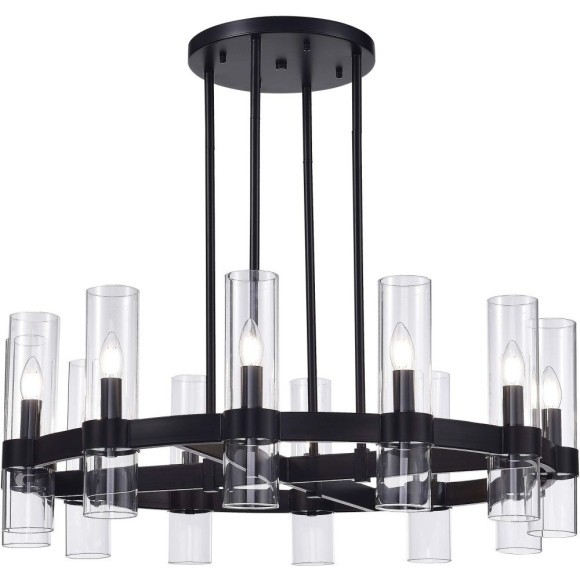 SL1237.403.12 Люстра подвесная ST-Luce Черный/Прозрачный E14 12*15W ISLA SL1237.403.12 Люстра подвесная ST-Luce Черный/Прозрачный E14 12*15W ISLA