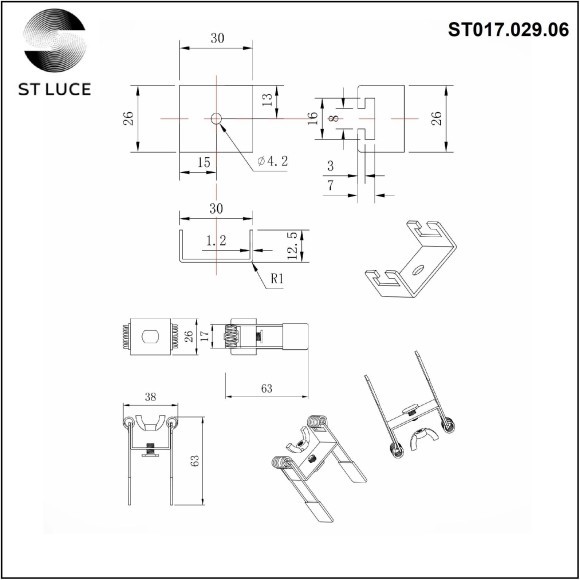 ST017.029.06 Монтажная скоба для ST017.129.06 