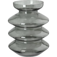 421355 Ваза декоративная BEVATO,  H280, Ø220, стекло, серый