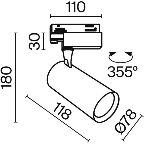 Трековый светильник трехфазный 220V светодиодный Vuoro TR029-3-10W4K-S-B Трековый светильник трехфазный 220V светодиодный Vuoro TR029-3-10W4K-S-B