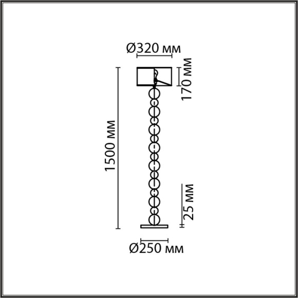 Торшер E27 220V Lumion NAVILA 8079/1F