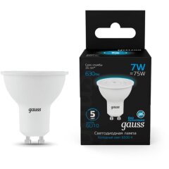 101506307 Лампа Gauss MR16 7W 630lm 6500K GU10 LED 1/10/100 101506307 Лампа Gauss MR16 7W 630lm 6500K GU10 LED 1/10/100