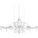 10587/1000 Silver Asfour LOFT IT MIRA Подвесной светильник, серебряное металлическое основание, прозрачный хрустальный плафон, LED, 3000 К, 3240 Лм, IP20, 12–24 В