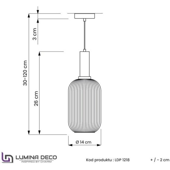 Подвесной светильник Rico LDP 1218-1 WT+BK