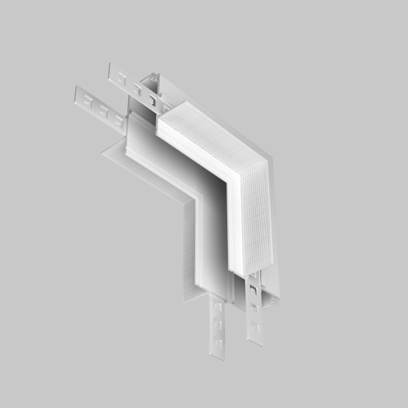 Угловой соединитель вертикальный для шинопроводов в ГКЛ 12.5мм Maytoni Exility TRA034ICL-42.12W