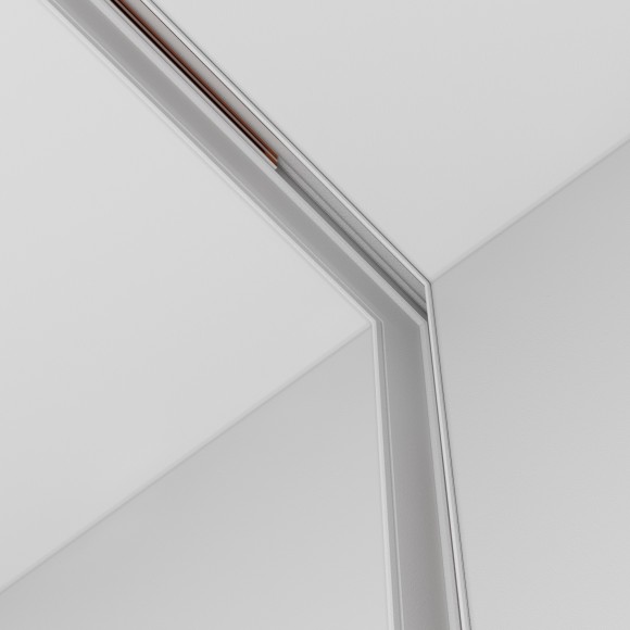 Угловой соединитель вертикальный для шинопроводов в ГКЛ 12.5мм Maytoni Exility TRA034ICL-42.12W