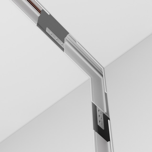 Угловой соединитель вертикальный для шинопроводов в ГКЛ 12.5мм Maytoni Exility TRA034ICL-42.12W