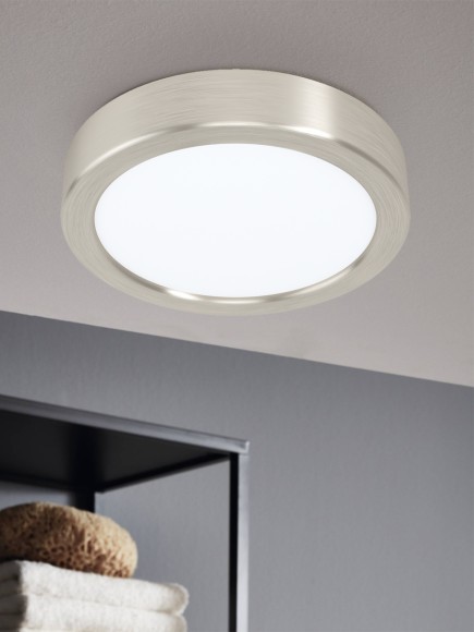 99218 Светодиодный накладной светильник FUEVA 5, 10,5W (LED), ?160, H28, 1200lm, 3000K, сталь, никель 99218 Светодиодный накладной светильник FUEVA 5, 10,5W (LED), ?160, H28, 1200lm, 3000K, сталь, никель