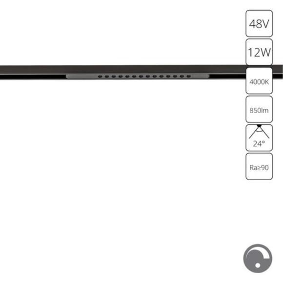 Магнитный трековый светильник LED 4000K 850Lm Arte Lamp OPTIMA 0.1-10V A7476PL-1BK