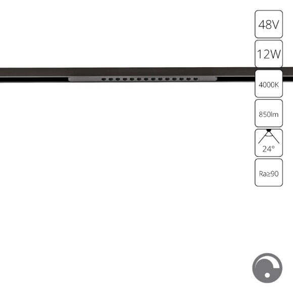 Магнитный трековый светильник LED 4000K 850Lm Arte Lamp OPTIMA 0.1-10V A7476PL-1BK