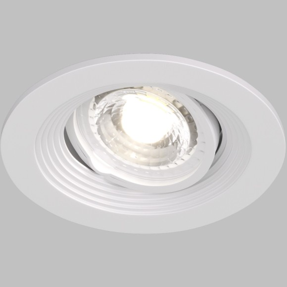 DK3029-WH Встраиваемый светильник, IP 20, 10 Вт, GU5.3, LED, белый, пластик