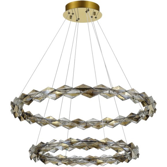 SL6009.203.02 Люстра подвесная ST-Luce Золотистый/Прозрачный,Янтарный LED 1*45W 3000K DIAMANTA