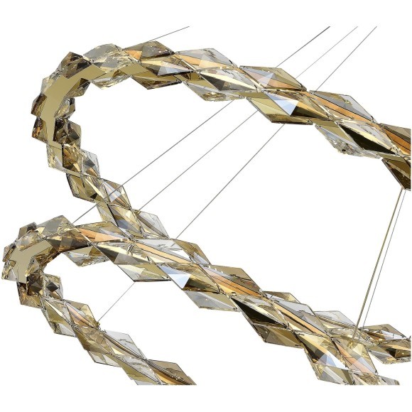 SL6009.203.02 Люстра подвесная ST-Luce Золотистый/Прозрачный,Янтарный LED 1*45W 3000K DIAMANTA