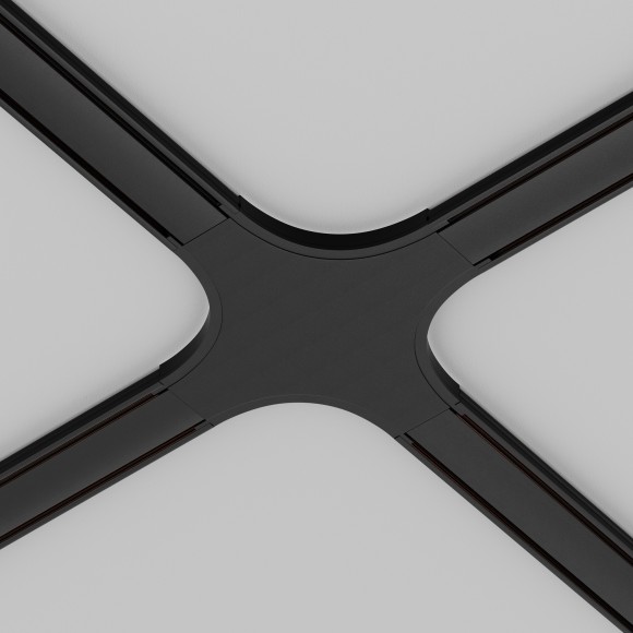 Коннектор Х-образный для накладного плоского шинопровода Maytoni Radity TRA084CX-11B