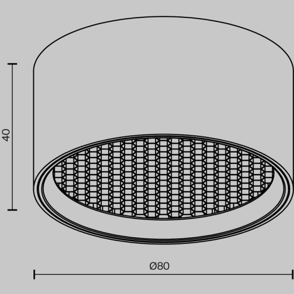 Потолочный светильник Maytoni Glare 3000К 7Вт 36° IP 44 C122CL-L7-3K-BS
