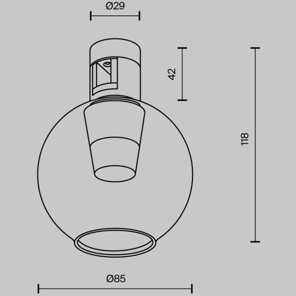 Трековый светильник Maytoni Bubble Flarity 3000K 3Вт 120° TR148-1-3W3K-PT Трековый светильник Maytoni Bubble Flarity 3000K 3Вт 120° TR148-1-3W3K-PT