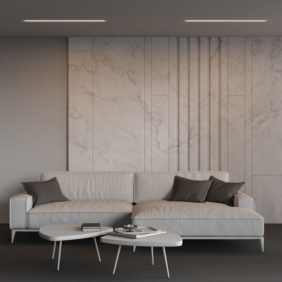Maytoni Technical LL313003 Встраиваемый современный профильный линейный светодиодный светильник длиной 100 см, серебристый алюминий, белый рассеиватель, 1000x50x35мм, LED 20Вт 3000K 1500Лм CRI90 120° IP33 220V