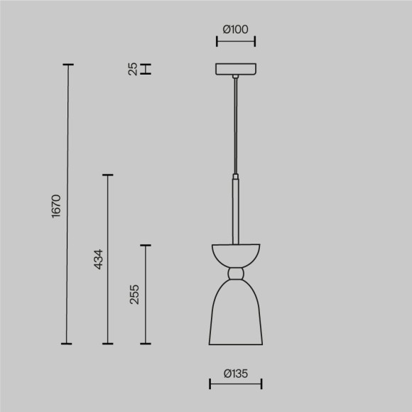 Подвесной светильник с 1 плафоном Maytoni MOD113PL-01W Cloches под лампу 1xE14 40W Подвесной светильник с 1 плафоном Maytoni MOD113PL-01W Cloches под лампу 1xE14 40W