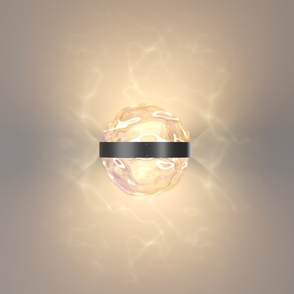 Светодиодный настенный светильник (бра) с перламутровым плафоном LED 6Вт RA80 600лм 3000К Maytoni Misterio MOD379WL-L6B3K