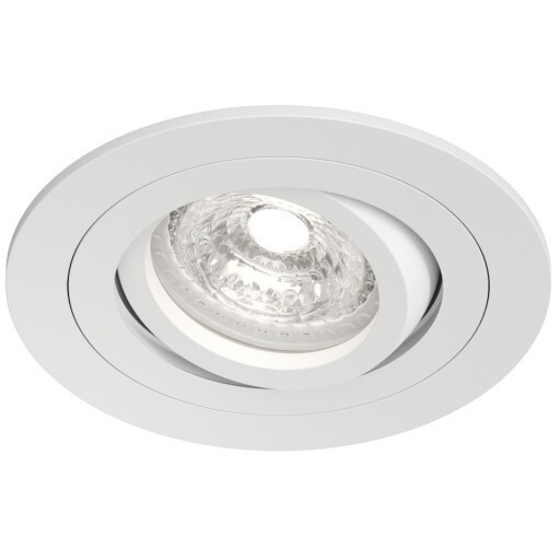DK2110-WH Встраиваемый влагозащищённый светильник HYDRO, IP44, до 15 Вт LED, GU10, алюминий, белый