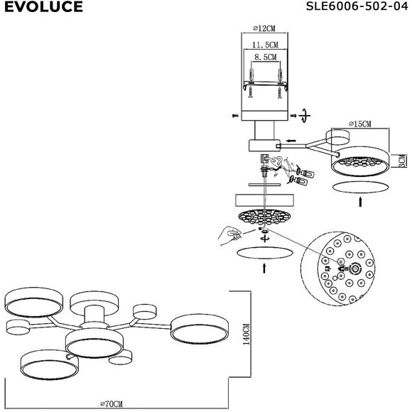 SLE6006-502-04 Светильник потолочный Белый/Белый LED 4*12W 3000K/4500K/6000K FAEMA SLE6006-502-04 Светильник потолочный Белый/Белый LED 4*12W 3000K/4500K/6000K FAEMA