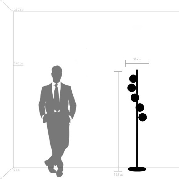 Декоративный торшер Lightstar 815757 Croco под лампы 5xE14 200W