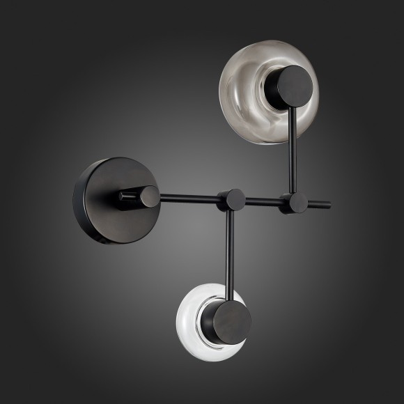 SL6005.401.02 Светильник настенный ST-Luce Черный/Дымчатый, Прозрачный LED 2*3W 3000K VALLO SL6005.401.02 Светильник настенный ST-Luce Черный/Дымчатый, Прозрачный LED 2*3W 3000K VALLO