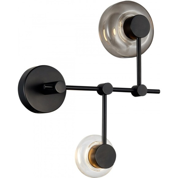 SL6005.401.02 Светильник настенный ST-Luce Черный/Дымчатый, Прозрачный LED 2*3W 3000K VALLO SL6005.401.02 Светильник настенный ST-Luce Черный/Дымчатый, Прозрачный LED 2*3W 3000K VALLO