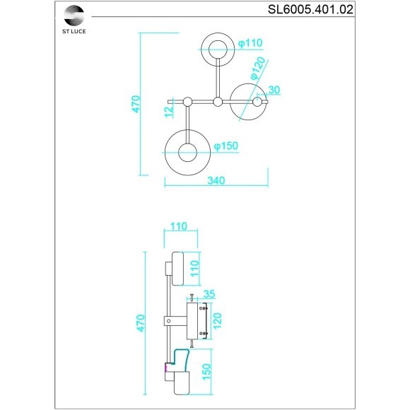 SL6005.401.02 Светильник настенный ST-Luce Черный/Дымчатый, Прозрачный LED 2*3W 3000K VALLO SL6005.401.02 Светильник настенный ST-Luce Черный/Дымчатый, Прозрачный LED 2*3W 3000K VALLO