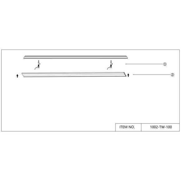 Плоский 1м магнитный шинопровод толщиной 5мм Favourite Unika 1002-TW-100