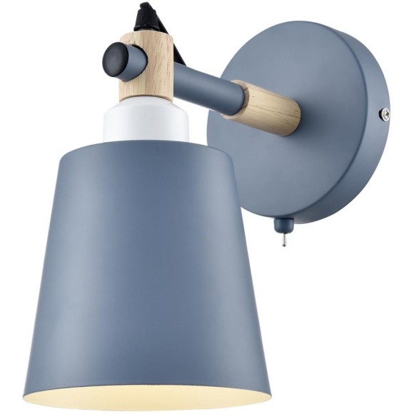 8098/1W MODERNI LN25 синий/синий металл, дерево/металл Бра Е27 1*60W 220V ROSALINA 8098/1W MODERNI LN25 синий/синий металл, дерево/металл Бра Е27 1*60W 220V ROSALINA