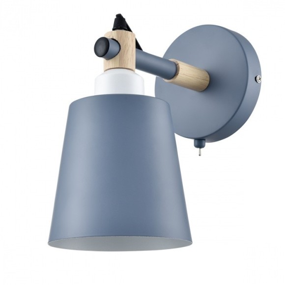 8098/1W MODERNI LN25 синий/синий металл, дерево/металл Бра Е27 1*60W 220V ROSALINA 8098/1W MODERNI LN25 синий/синий металл, дерево/металл Бра Е27 1*60W 220V ROSALINA