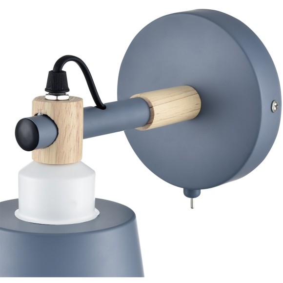 8098/1W MODERNI LN25 синий/синий металл, дерево/металл Бра Е27 1*60W 220V ROSALINA 8098/1W MODERNI LN25 синий/синий металл, дерево/металл Бра Е27 1*60W 220V ROSALINA