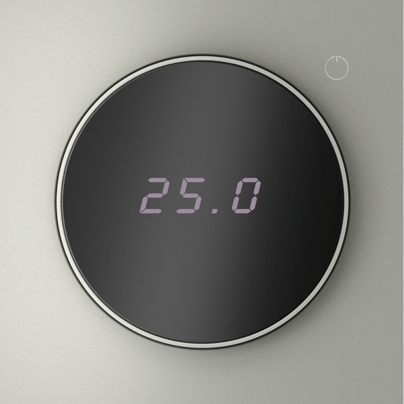 Терморегулятор электронный VOLTUM S70 с индикацией и датчиком, для теплого пола, (сталь)