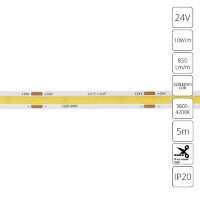 A2432008-02-4K Светодиодная лента 24В 10Вт/м 850Лм/м 4000К CRI 90+ 8мм COB 320шт/м 5м IP20