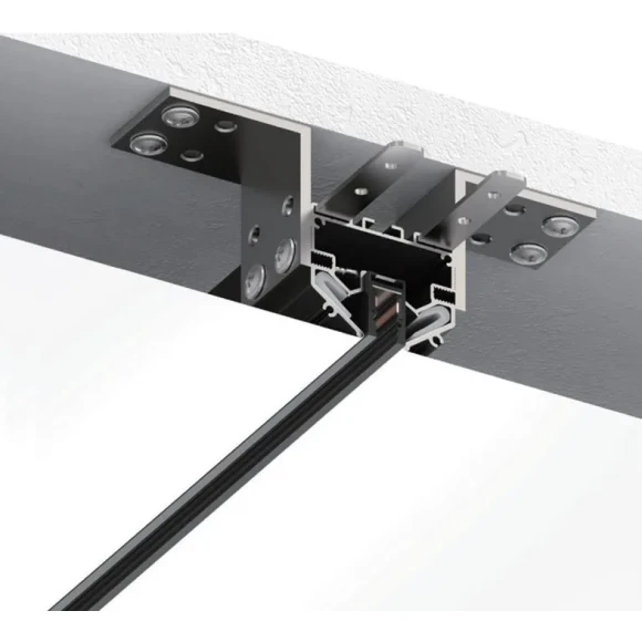 Crystal Lux CLT 0.136 01 L2000 BL 1407/035 Профиль-адаптер 2м для монтажа накладного шинопровода (CLT 0.116 01 L2000 BL) в гарпунные натяжные потолки, 2000x43x29мм, гарпун докупается отдельно!