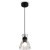 Freya Topi FR5503PL-01B Минималистичный подвесной светильник в стиле лофт под сменную лампу 1xE27 до 40 Вт, черный металл и прозрачное стекло, плафон диаметром 13,5 см, макс. высота 97,5 см