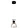 Freya Topi FR5503PL-01B Минималистичный подвесной светильник в стиле лофт под сменную лампу 1xE27 до 40 Вт, черный металл и прозрачное стекло, плафон диаметром 13,5 см, макс. высота 97,5 см