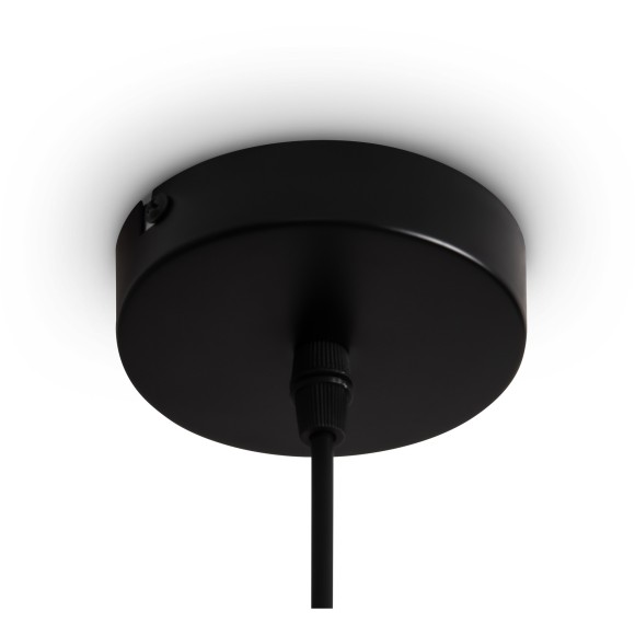 Freya Topi FR5503PL-01B Минималистичный подвесной светильник в стиле лофт под сменную лампу 1xE27 до 40 Вт, черный металл и прозрачное стекло, плафон диаметром 13,5 см, макс. высота 97,5 см